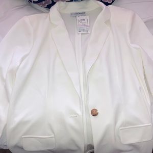 SAGHARBOR one button crepe blazer